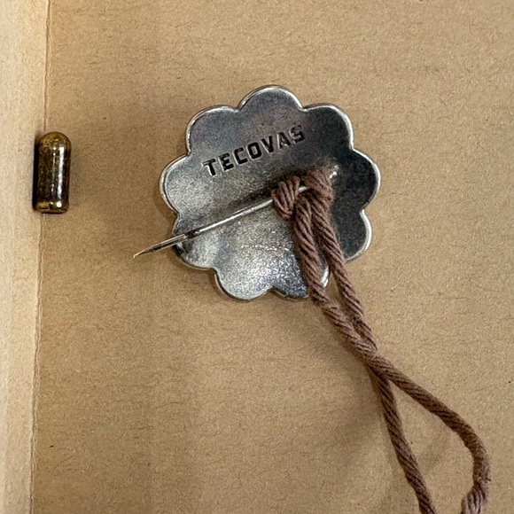 Tecovas Silver Floral Concho Hat Pin - Picture 2 of 3